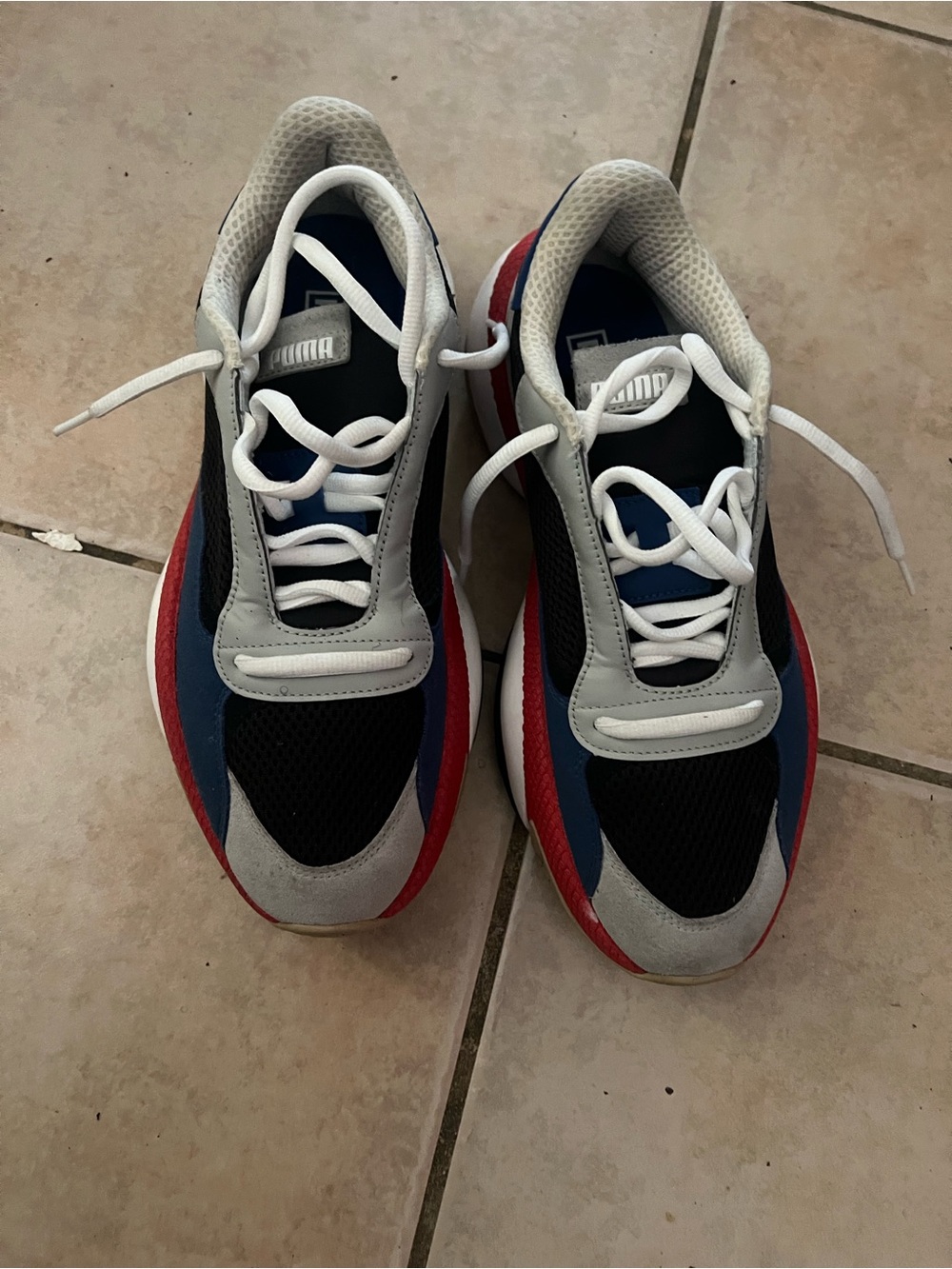 Puma Men’s Multicolor Retro Runner - Black, Blue, Red, Gray, White